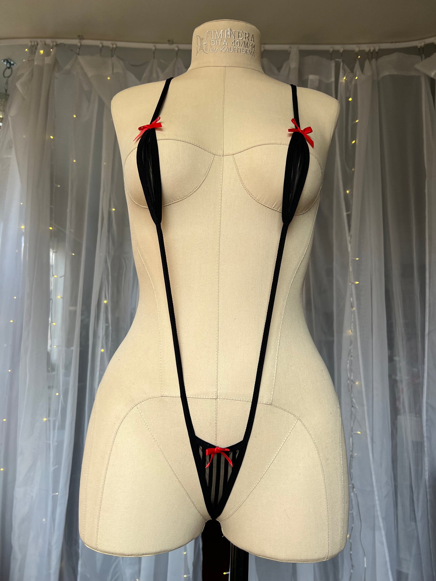 Black Mesh Monokini