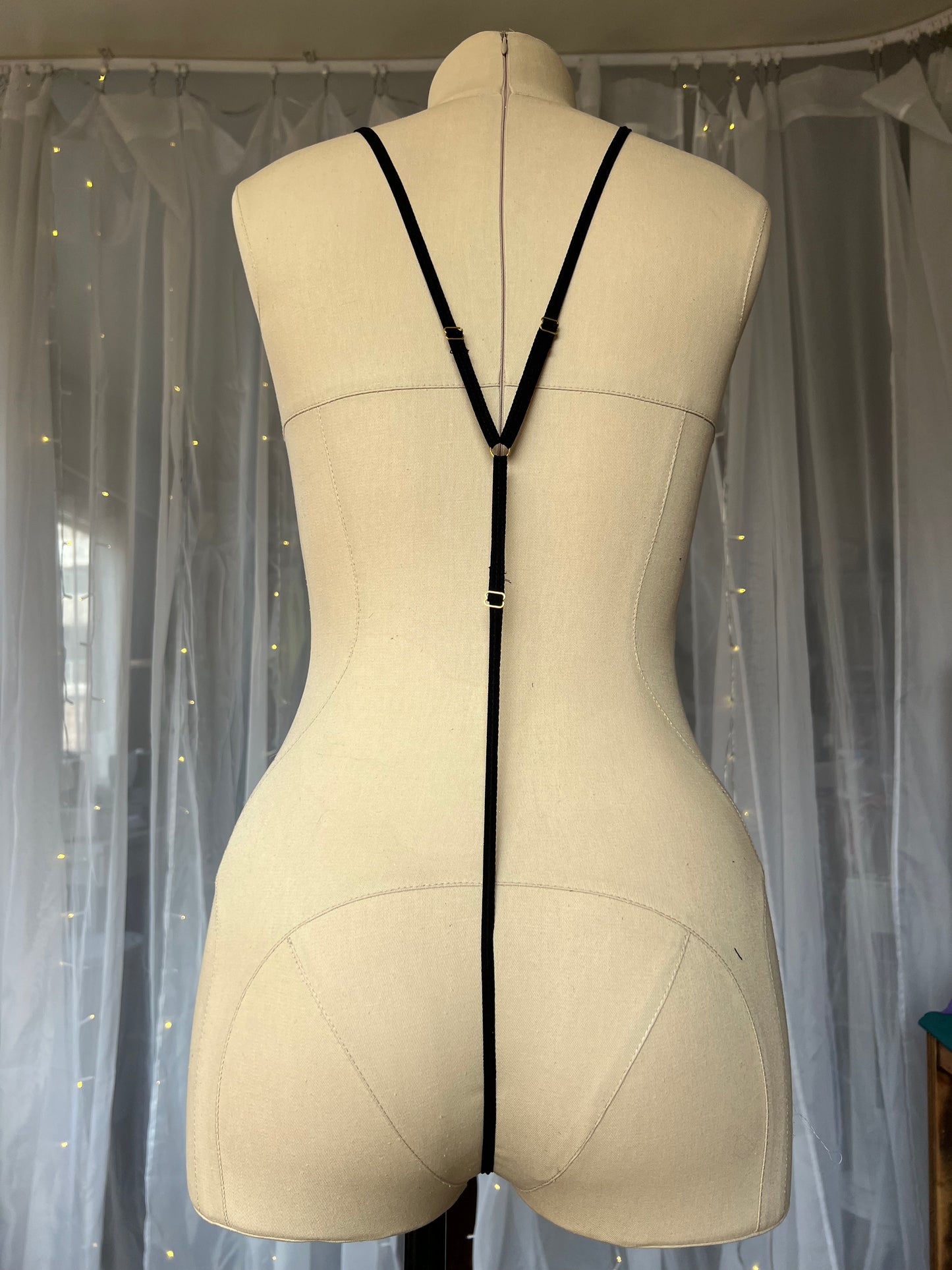 Black Mesh Monokini