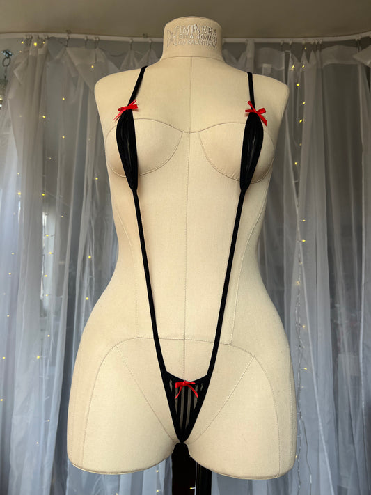 Black Mesh Monokini