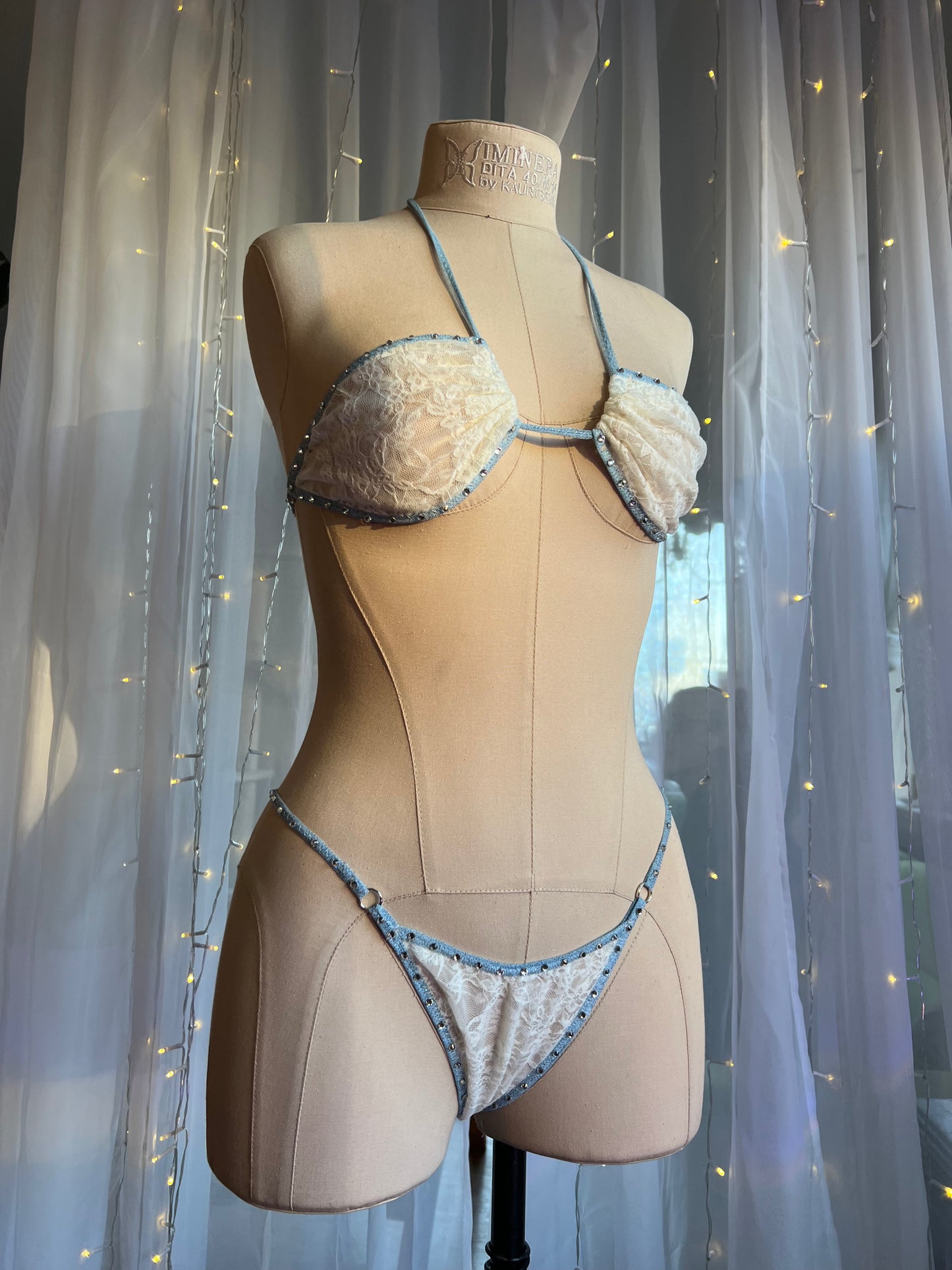 Rhinestone Butt Hugger Bikini