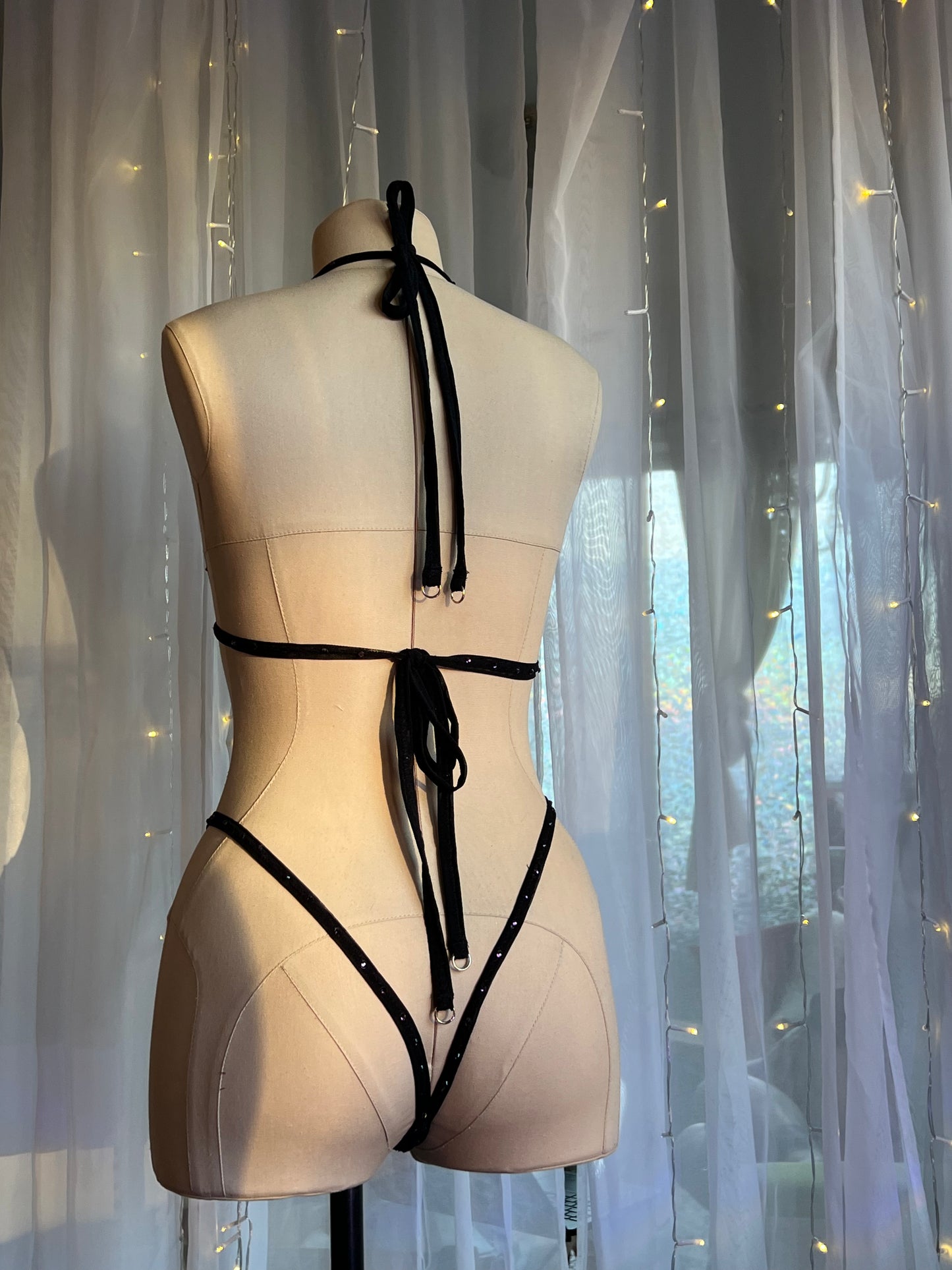 Midnight Rhinestone Bikini